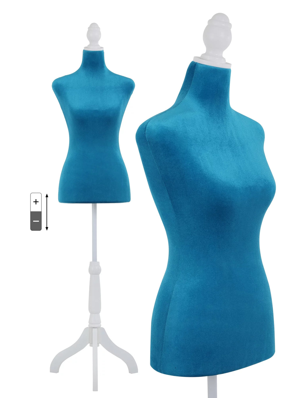 49.6-63.6 inch Height Adjustable Foam Sewing Mannequin with Base Stand O380