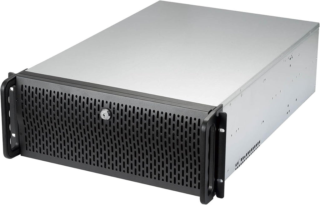 4U Server Chassis 11 Bay Server Case 8X 3.5 + 3X 5.25 HDD E-ATX Rackmount Server Case with Front 5X 120mm Fans Rear 2X 80mm Fans Metal Rack Mount Computer Case 25 Deep N505679