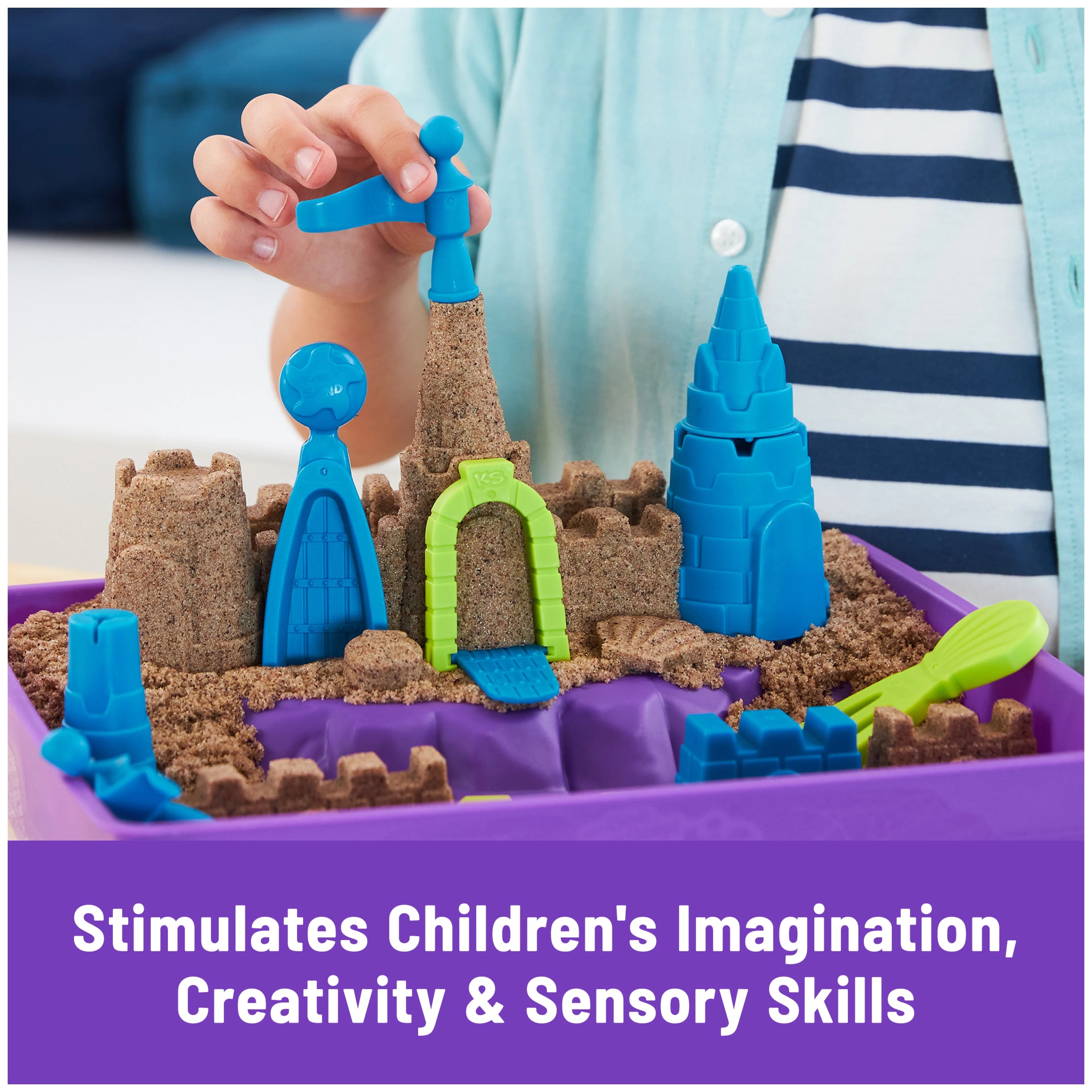Kinetic Sand Beach Castle Set with Molds & Tools B1106