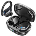 Black Wireless Earbuds with LED Display, IPX7 Waterproof R116