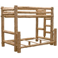 Rustic Natural Cedar Single Ladder Right Log Bunk Bed S37195