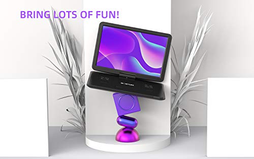 17.5" Portable DVD Player with 15.6" HD Screen, 6 Hours Rechargeable Battery, Black R1329