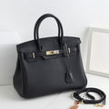 Black Leather Shoulder Bag K1150