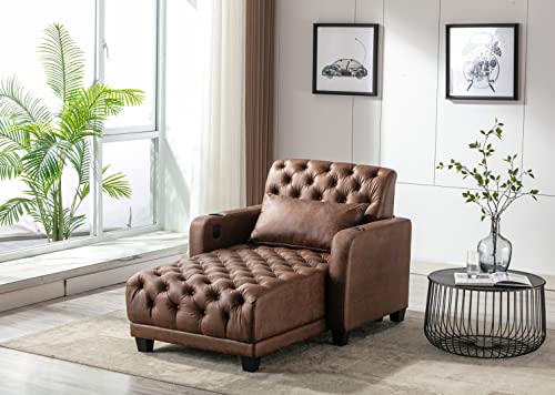 Dark Grey Oversized Polyester Chaise Lounger Sofa Bed V905