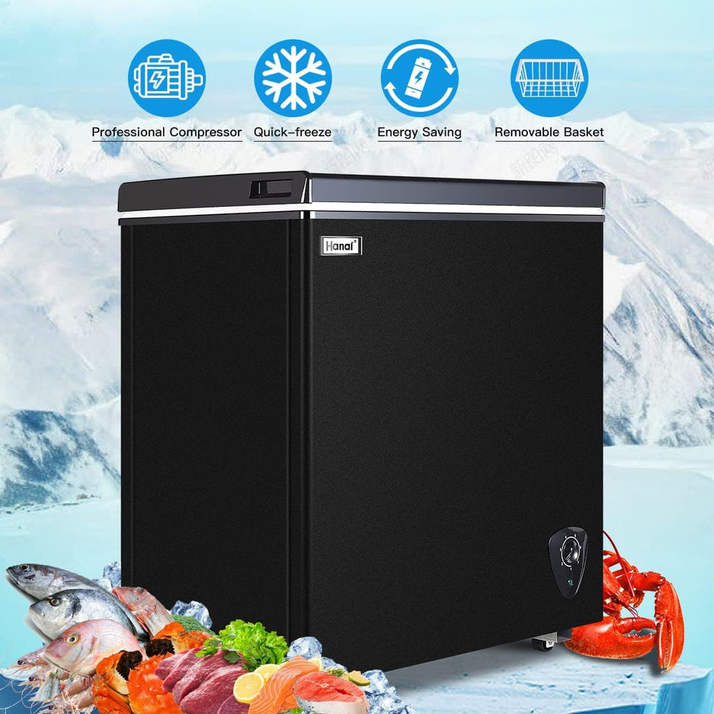 5.0 Cubic Top Open Door Chest Freezer with Removable Storage Basket M72870