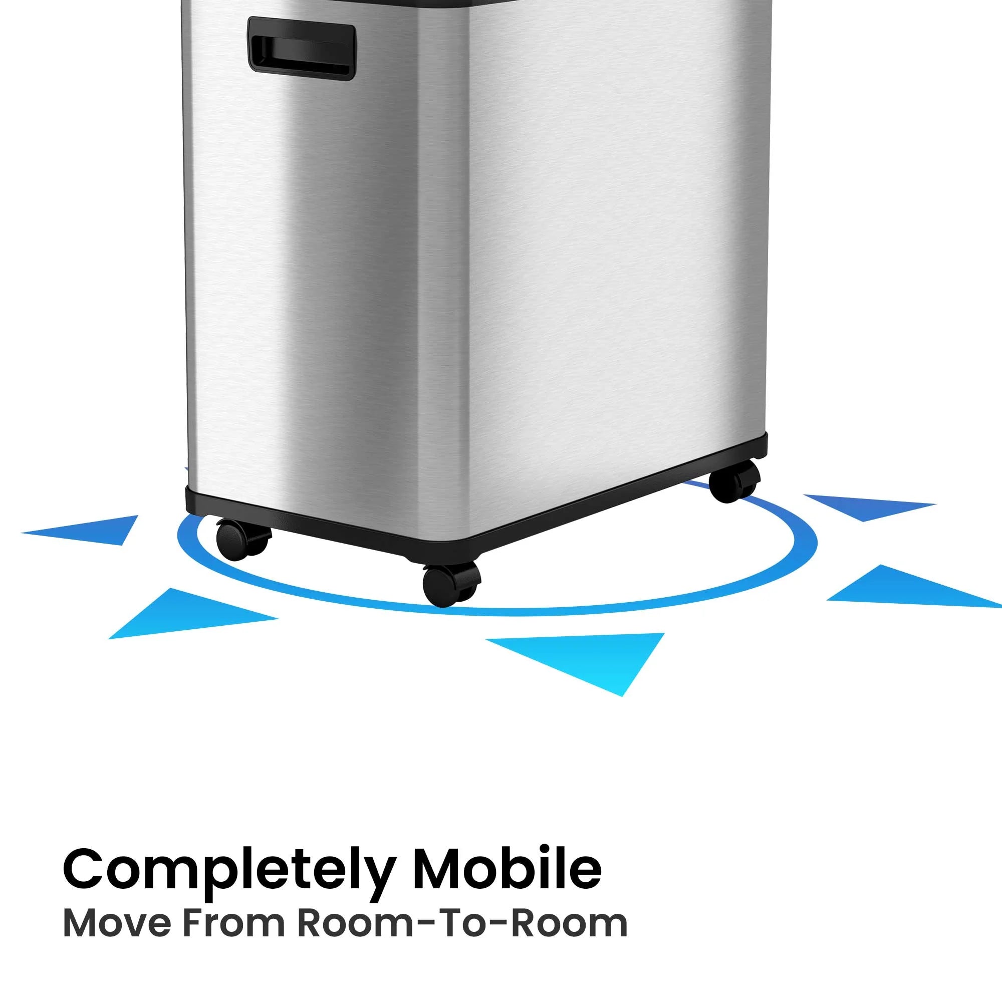 16 Gallon Stainless Steel Dual-Compartment Trash Can and Recycle Bin Q34599