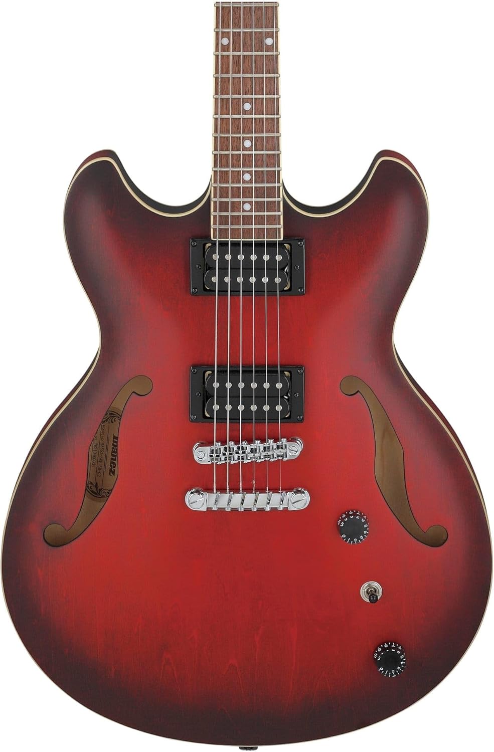 Sunburst Red Semi-Hollow Electric Guitar Y97742