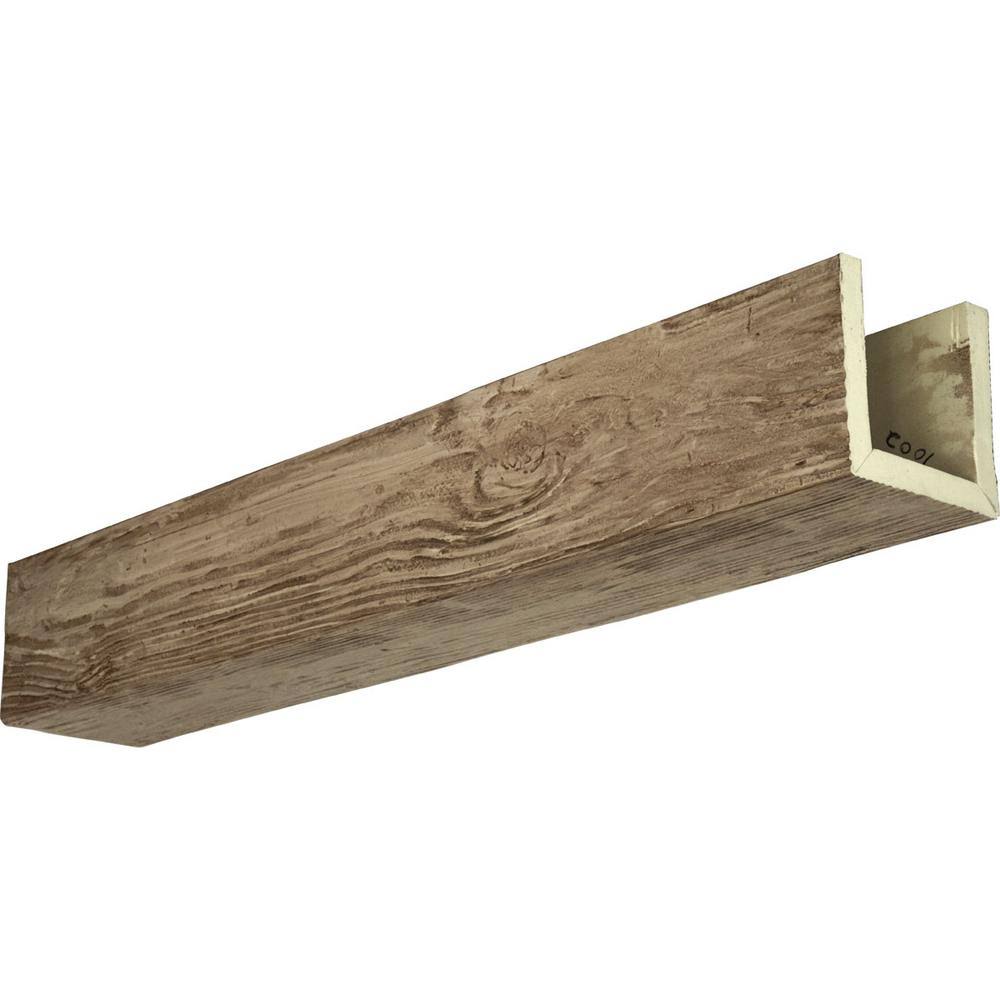 12x22W x 12x22H x 8&L 3-Sided Faux Wood Ceiling Beam V6547