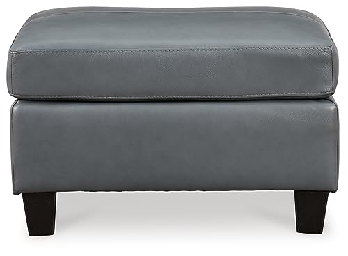 Cream Leather Ottoman G57643