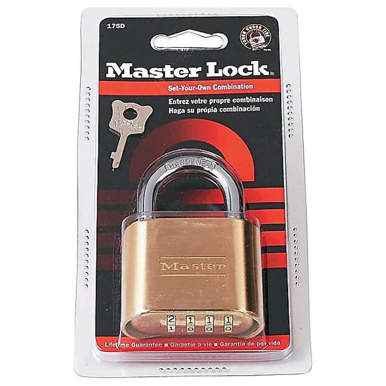 Brass Resettable Combination Padlock 2 in Wide A505