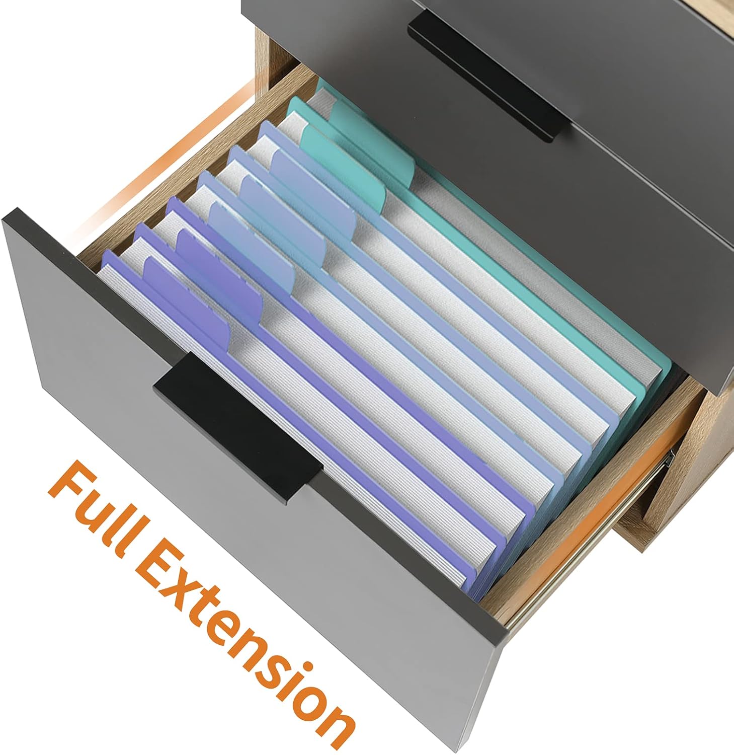 3 Drawer Rolling Wood File Cabinet with Wheels Z253459