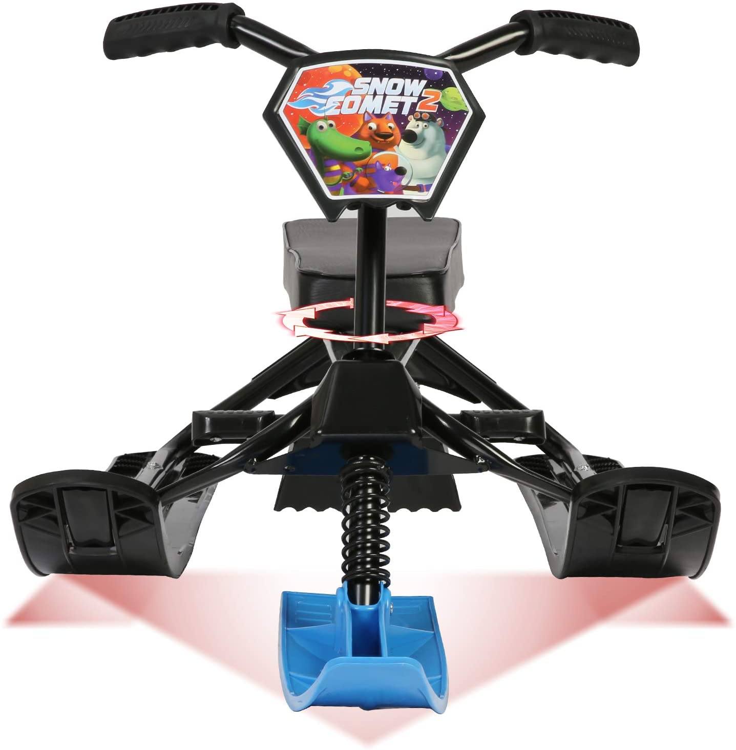 Snow Racer Sled with Steering Wheel and Twin Brakes J39441