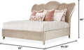 Hazelnut Brown Velvet Tufted King Bed E4953