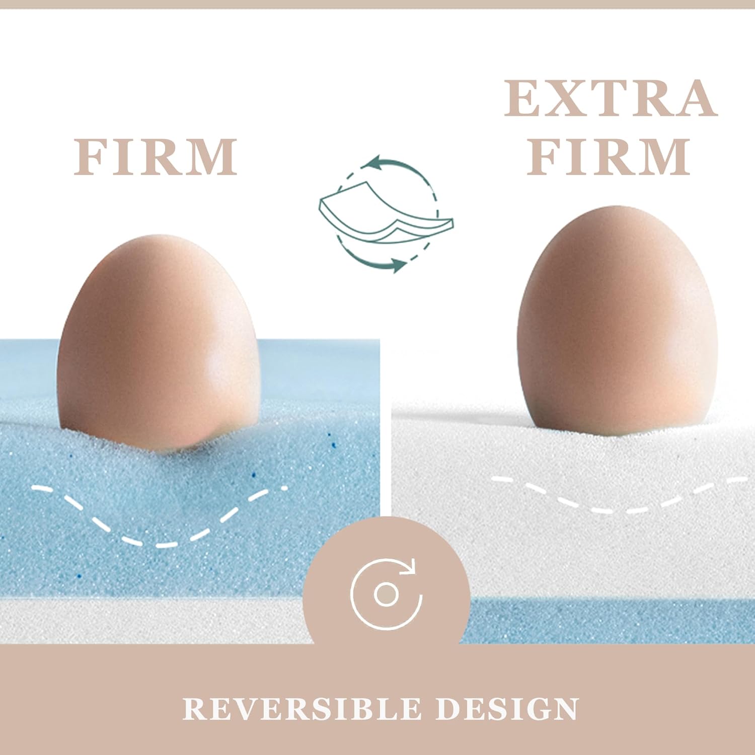 4 Inch Firm Twin Size Memory Foam Mattress Topper with Cooling Gel I83606