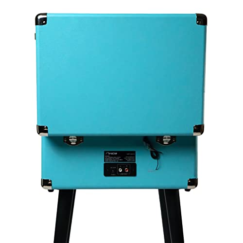 Turquoise 5-in-1 Turntable Music Center with Record Player D6199