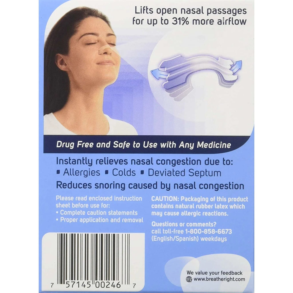 30 Large Clear Nasal Strips P871