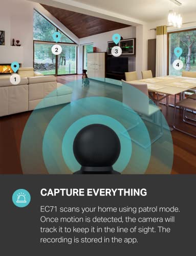 1080p HD Smart Security Camera with Night Vision, White D407