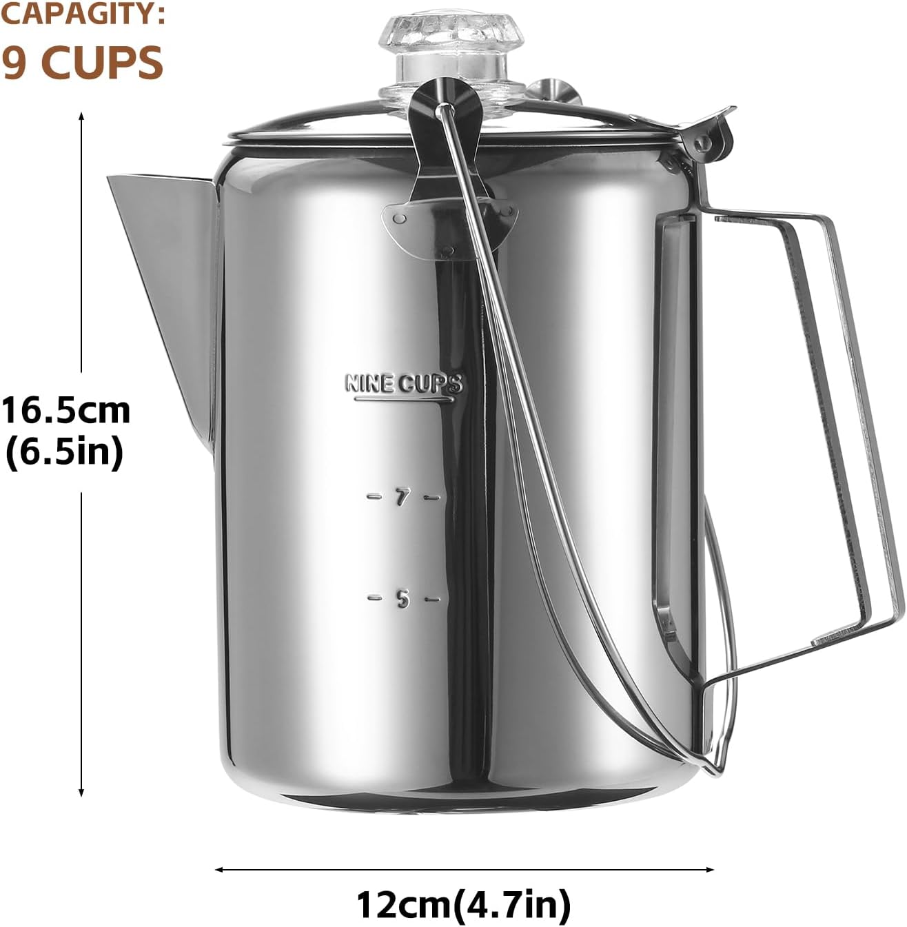 1.2L Stainless Steel Coffee Percolator J3996