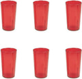 32 oz Stackable Plastic Cup Set of 6 Red K7974