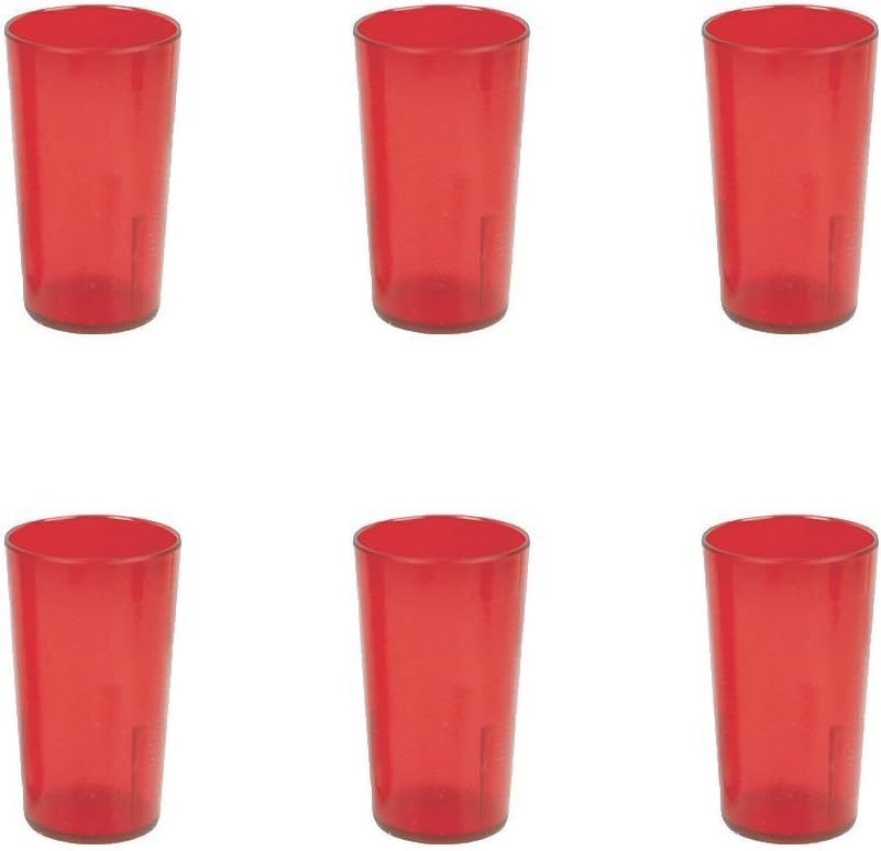 32 oz Stackable Plastic Cup Set of 6 Red K7974