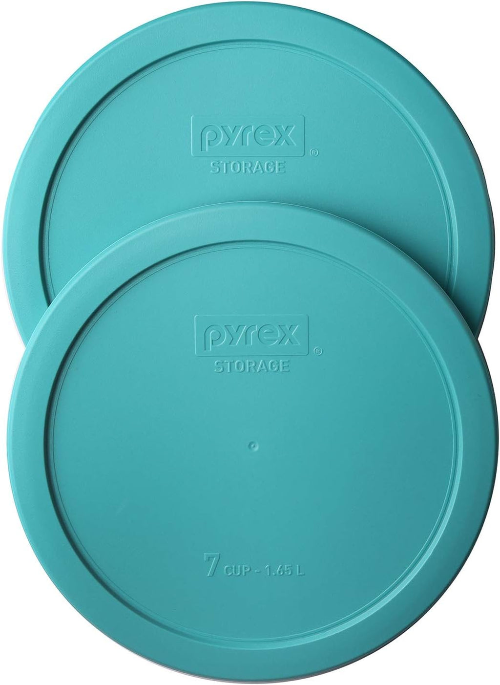 7-Cup Turquoise Plastic Food Storage Lid, 2 Pack B7238