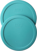 7-Cup Turquoise Plastic Food Storage Lid, 2 Pack B7238
