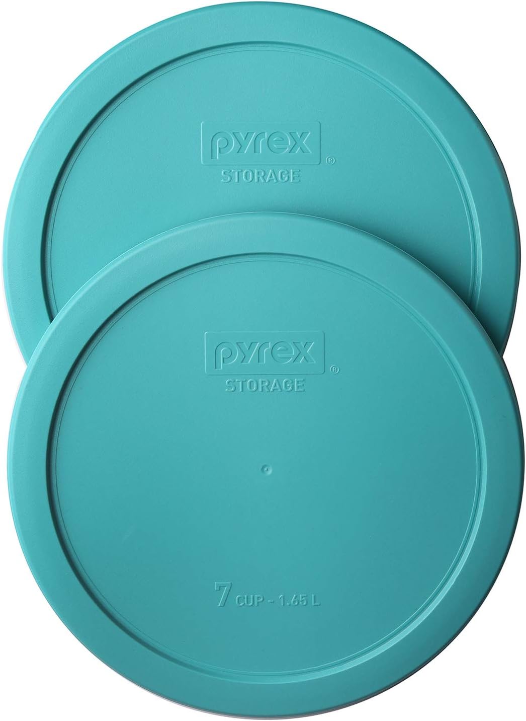 7-Cup Turquoise Plastic Food Storage Lid, 2 Pack B7238