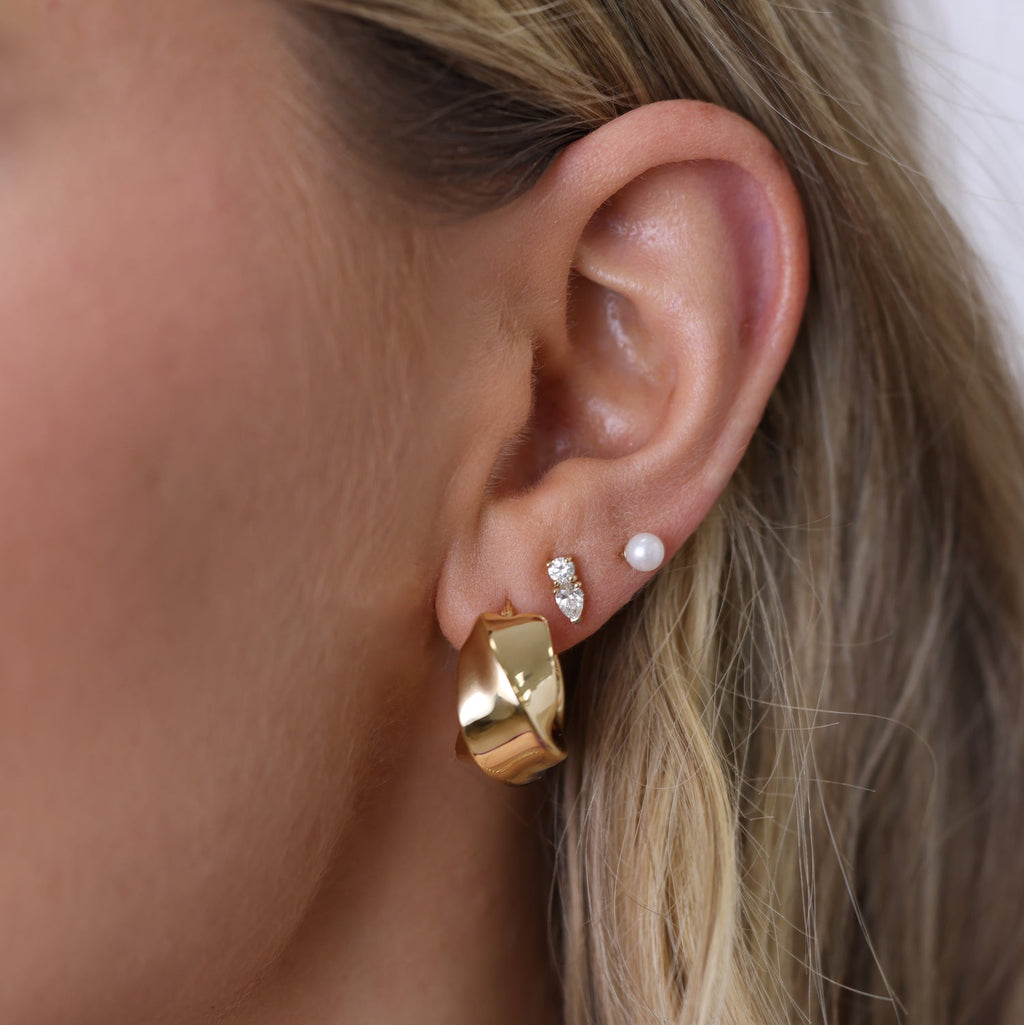 Thick Twist Hoop Earrings L112