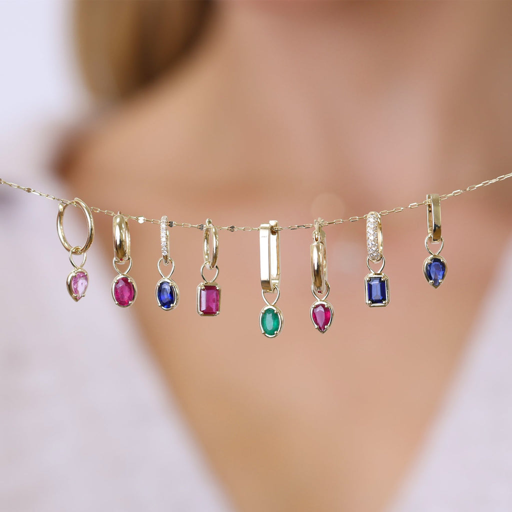 Emerald Huggie Charms I742