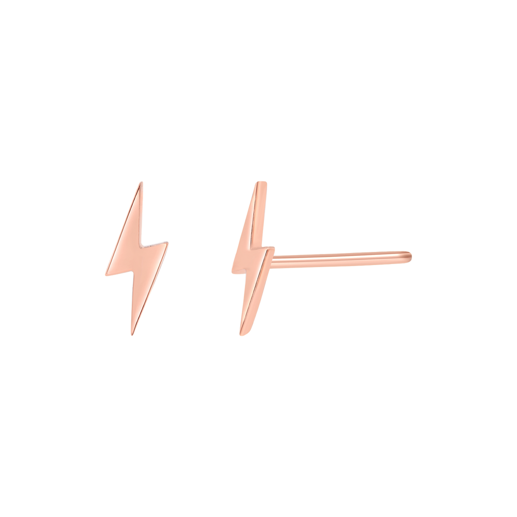 Lightning Bolt Stud Earrings B458