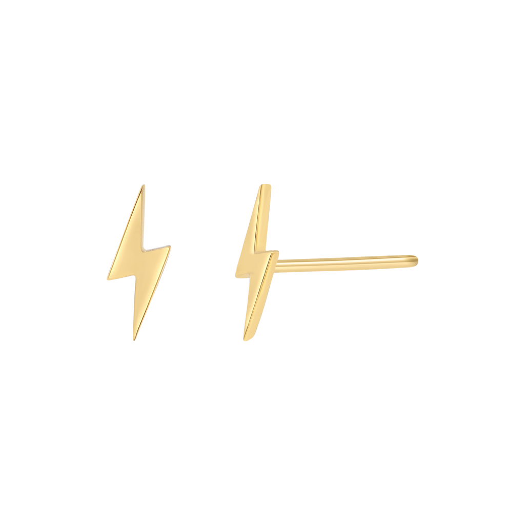 Lightning Bolt Stud Earrings B458