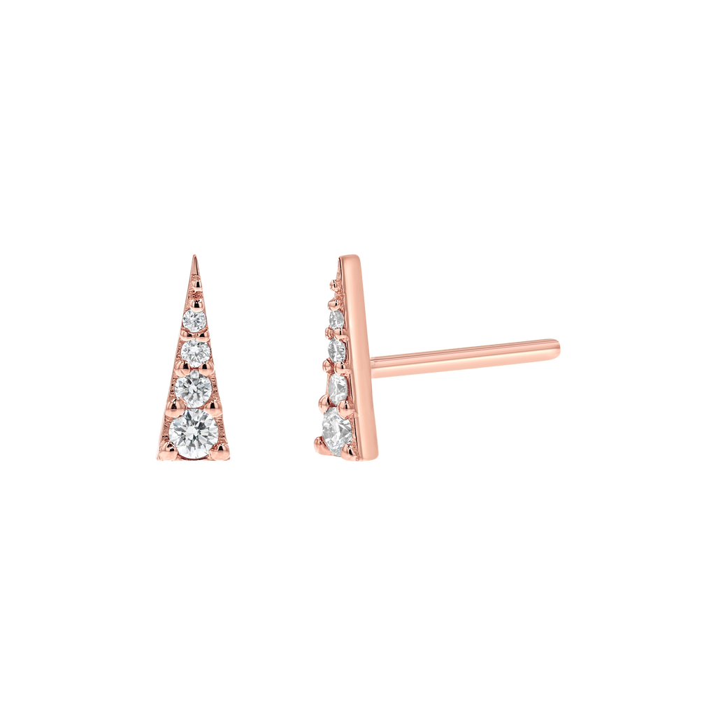 Diamond Spike Stud Earrings E863154
