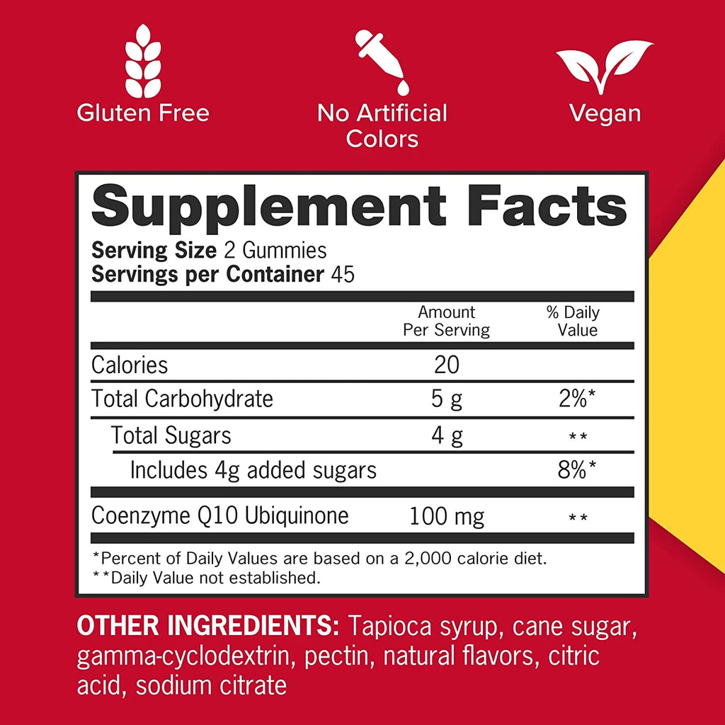 CoQ10 Gummies, 100mg, 90 Count L482621