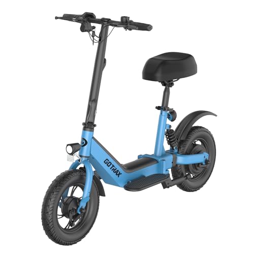 White Electric Scooter with Seat, 12" Pneumatic Tire, 400W Motor O603739