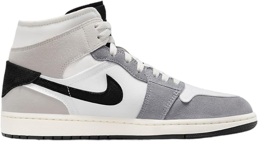 Cement Grey White Tech Grey Black Air 1 Mid Sneaker H447447