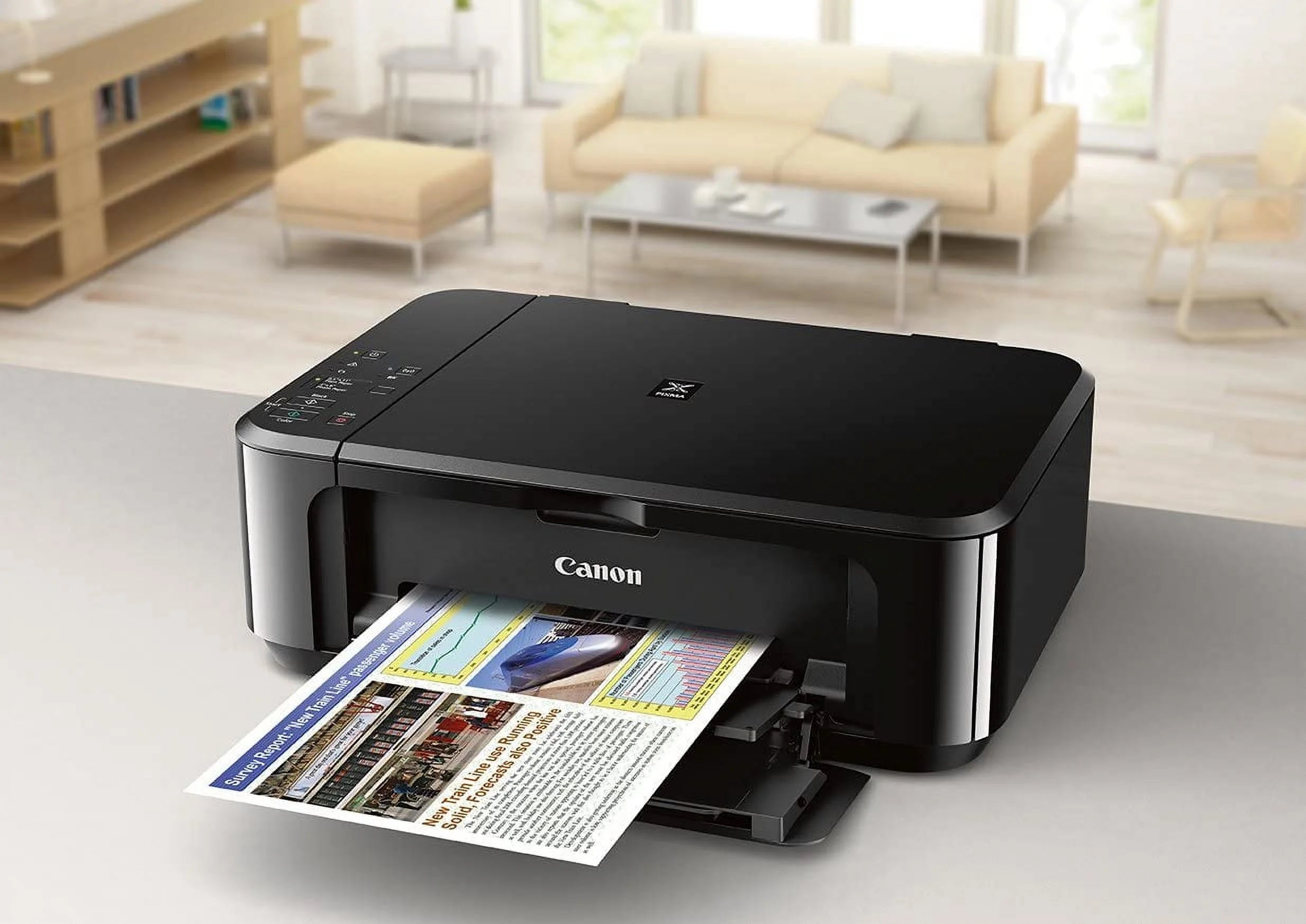 Black Wireless All-In-One Color Inkjet Printer B9833