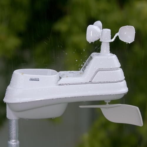 Weather Station with Rain Gauge, Wind Speed/Direction, Indoor Outdoor Thermometer, Wireless Outdoor Sensor, HD Display with Barometer V6619