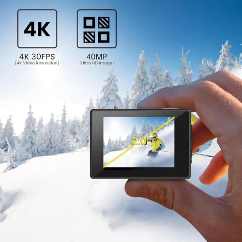 4K Action Camera with Dual Batteries and 32G SD Card N1188
