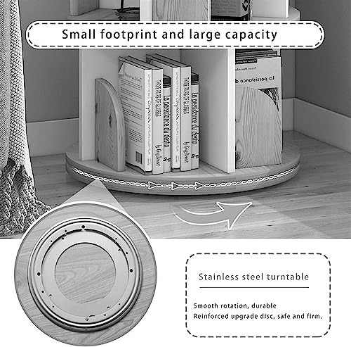 Walnut 360° Rotating Bookshelf A7721