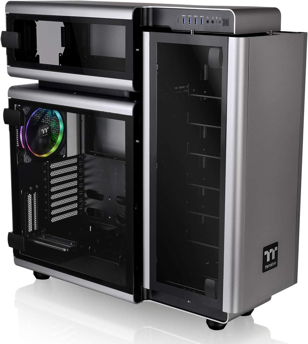 Black ATX Mid Tower Computer Case with 3 120mm ARGB Fans U352