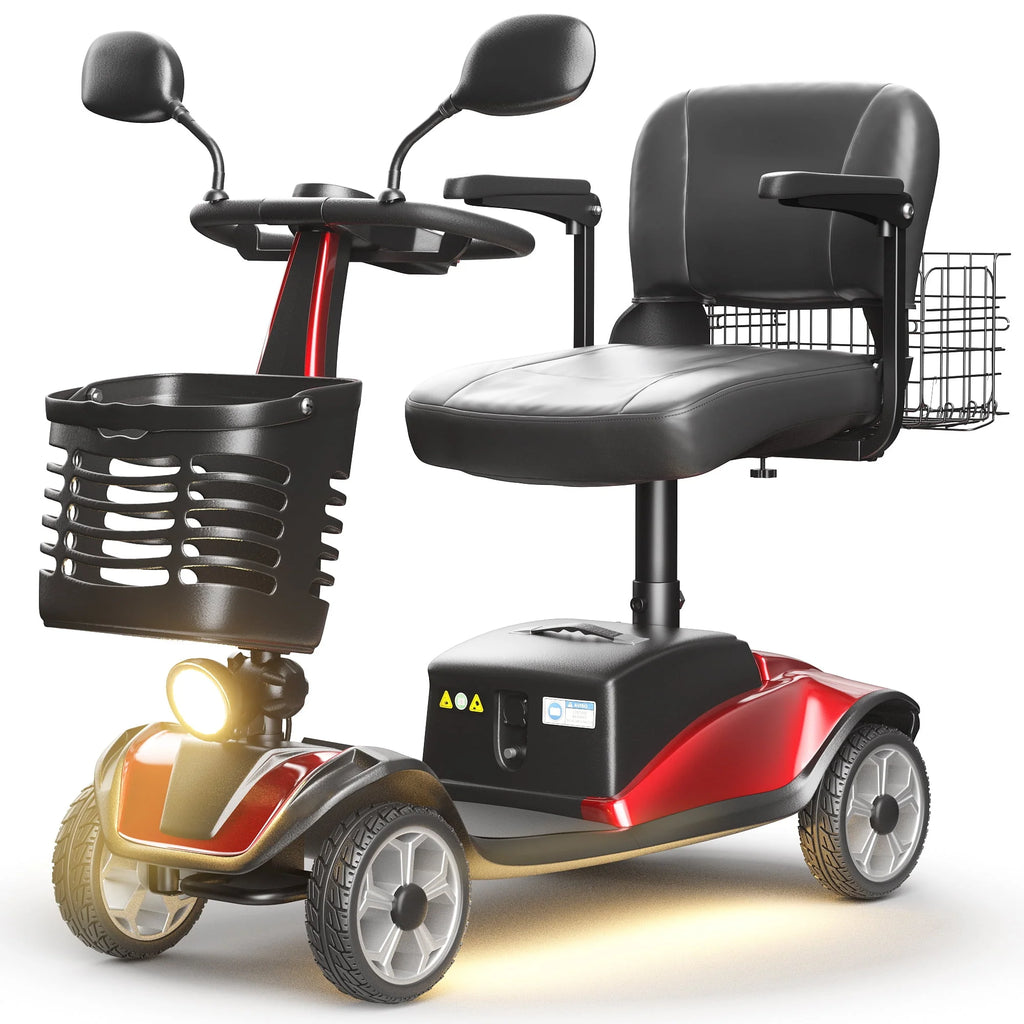 Red Foldable 4 Wheel Mobility Scooter G7968