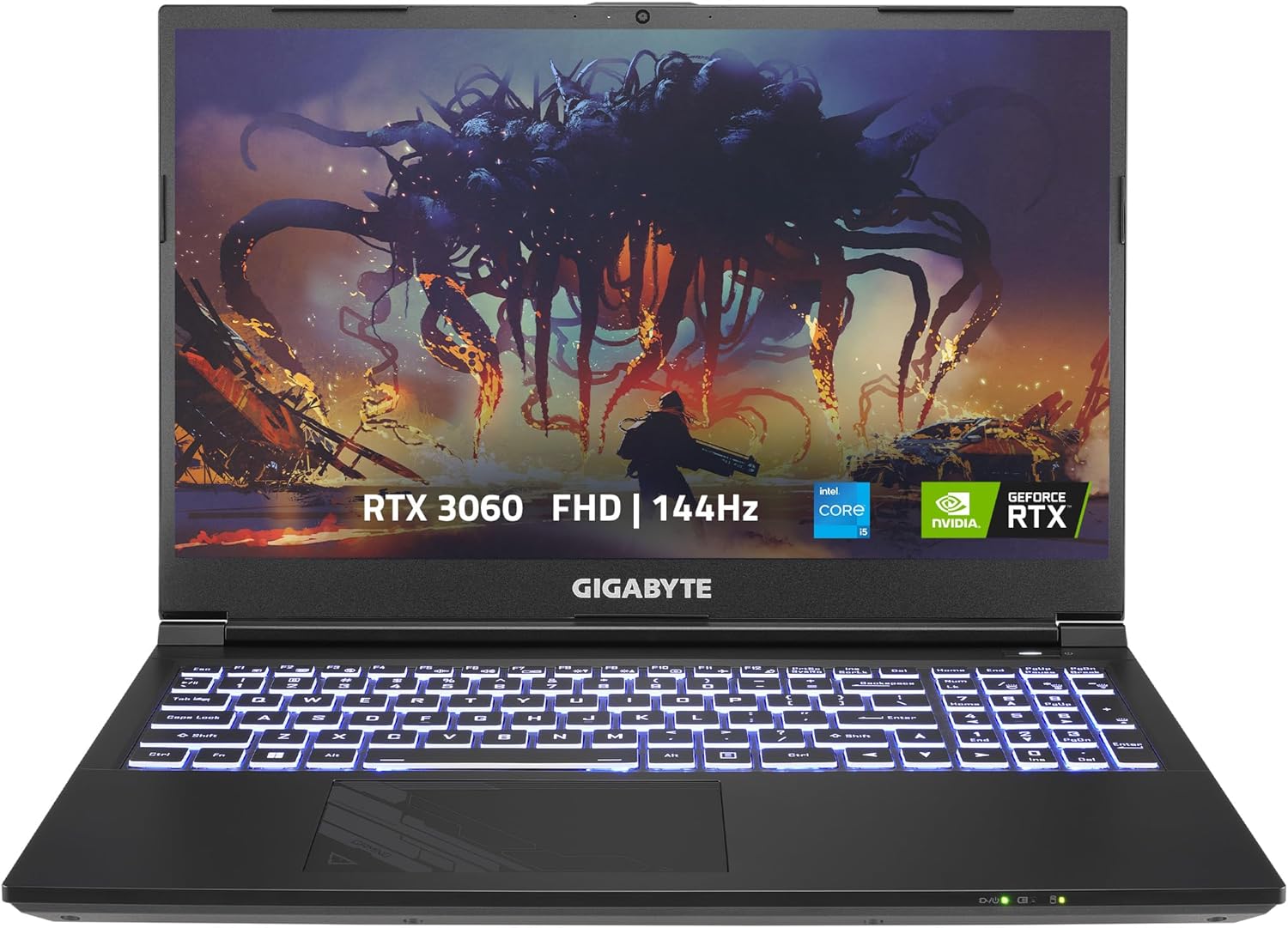 15.6" FHD 144Hz Gaming Laptop with NVIDIA GeForce RTX 3060 6GB, Intel Core i5-12500H, 16GB Memory, 512GB SSD, Win11 Home (Renewed) Y9015