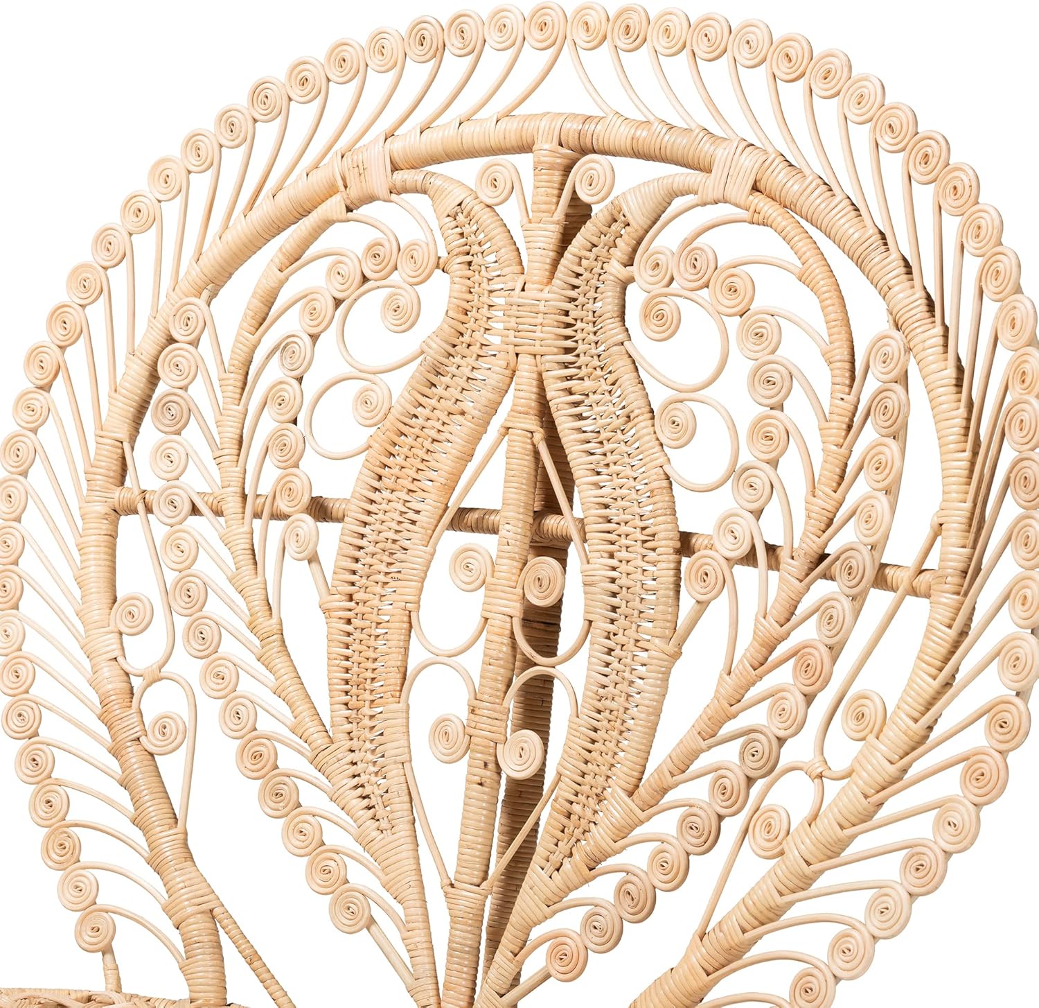 Oversized Natural Rattan Peacock Chair X205780