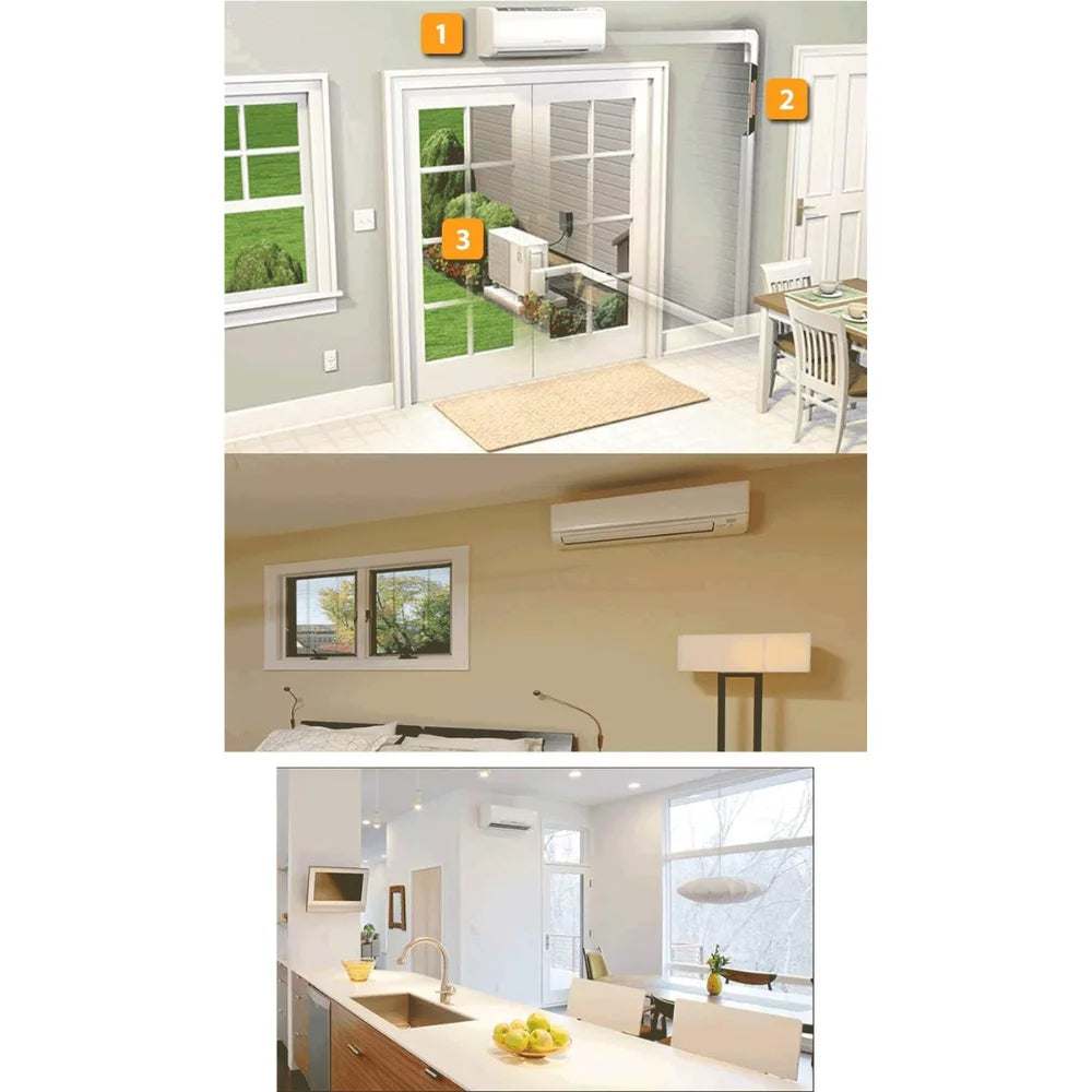 9000 BTU Wall Mounted Heat Pump Air Conditioning System Y137564