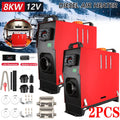2Pcs 8KW 12V Air Diesel Heater with LCD Switch U389