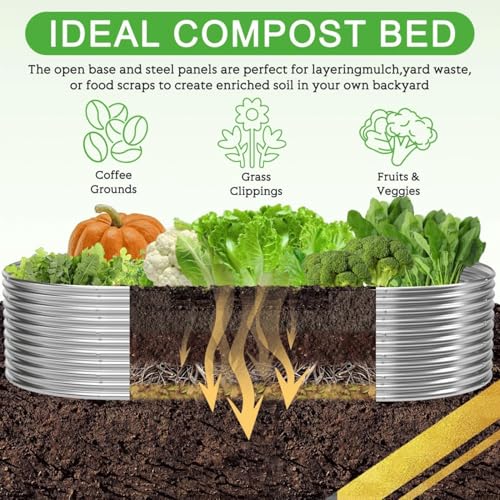 2 Pack 6x3FT Tall Galvanized Raised Garden Bed Z791786