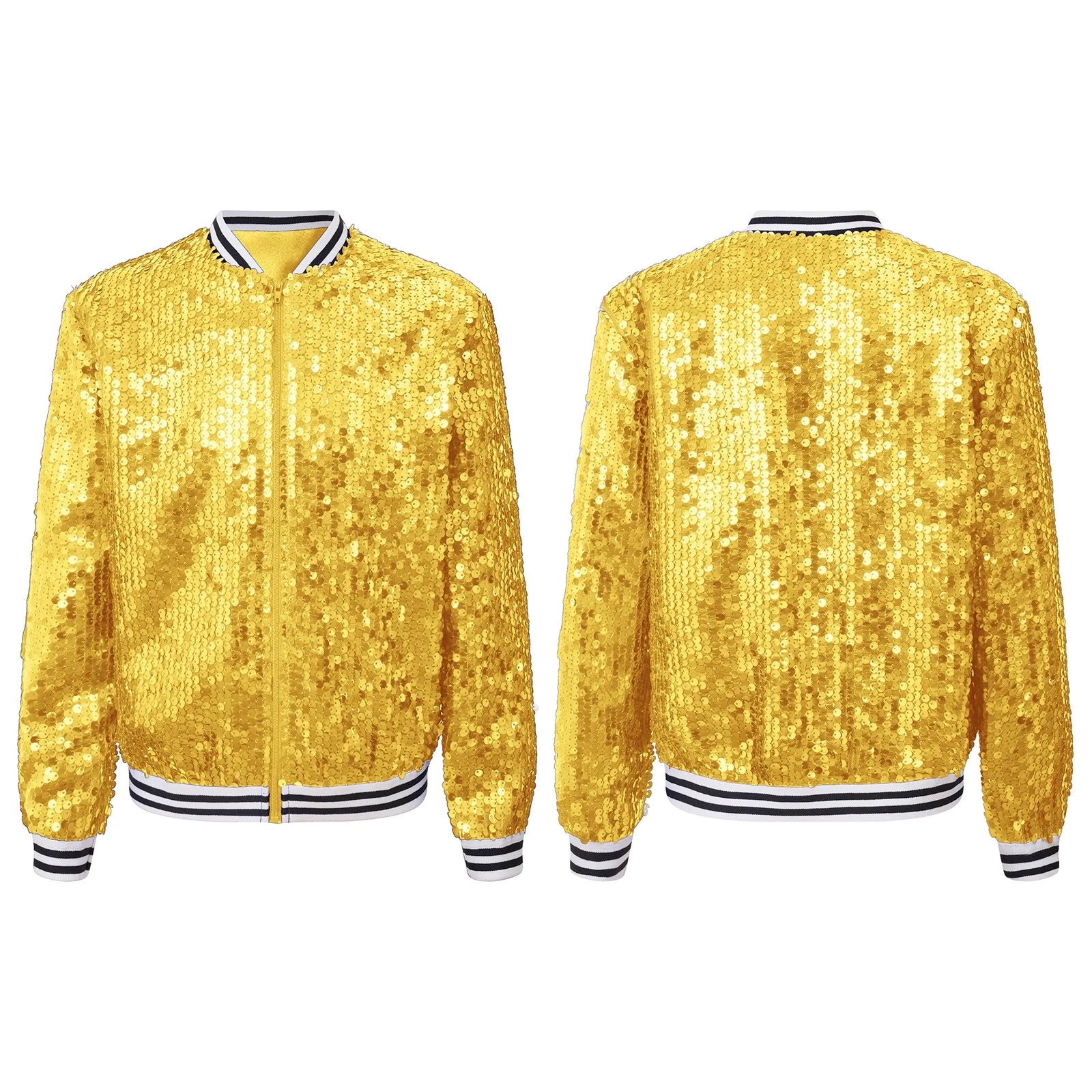 Gold 14 Girls Sparkle Bomber Flight Jacket J75921