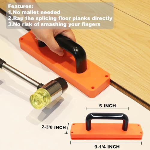 43PC Laminate Flooring Installation Kit with Floor Spacers, Pull Bar, Rubber Mallet, Tapping Block P68551