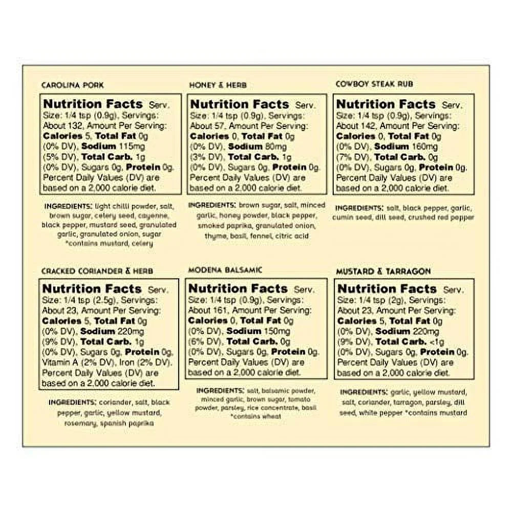 6 Pack Grill Seasonings and Rubs G467