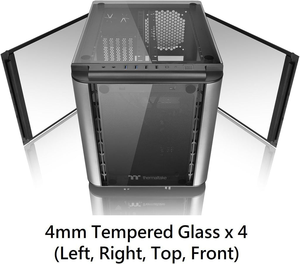 Black ATX Mid Tower Computer Case with 3 120mm ARGB Fans U352